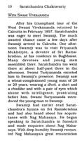 Saratchandra Chakravarty - A Disciple of Swami Vivekananda Saratchandra Chakravarty - A Disciple of Swami Vivekananda