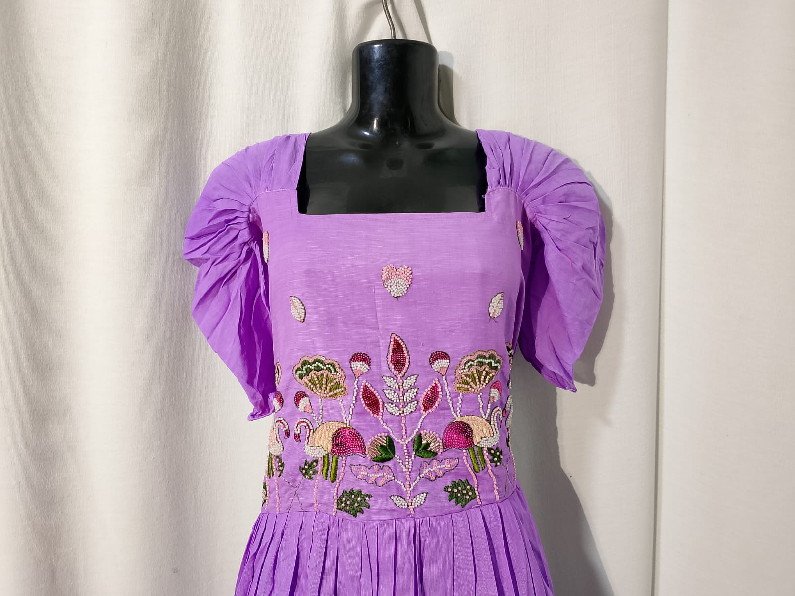 K110: Beautiful Designer Mul Cotton Frock