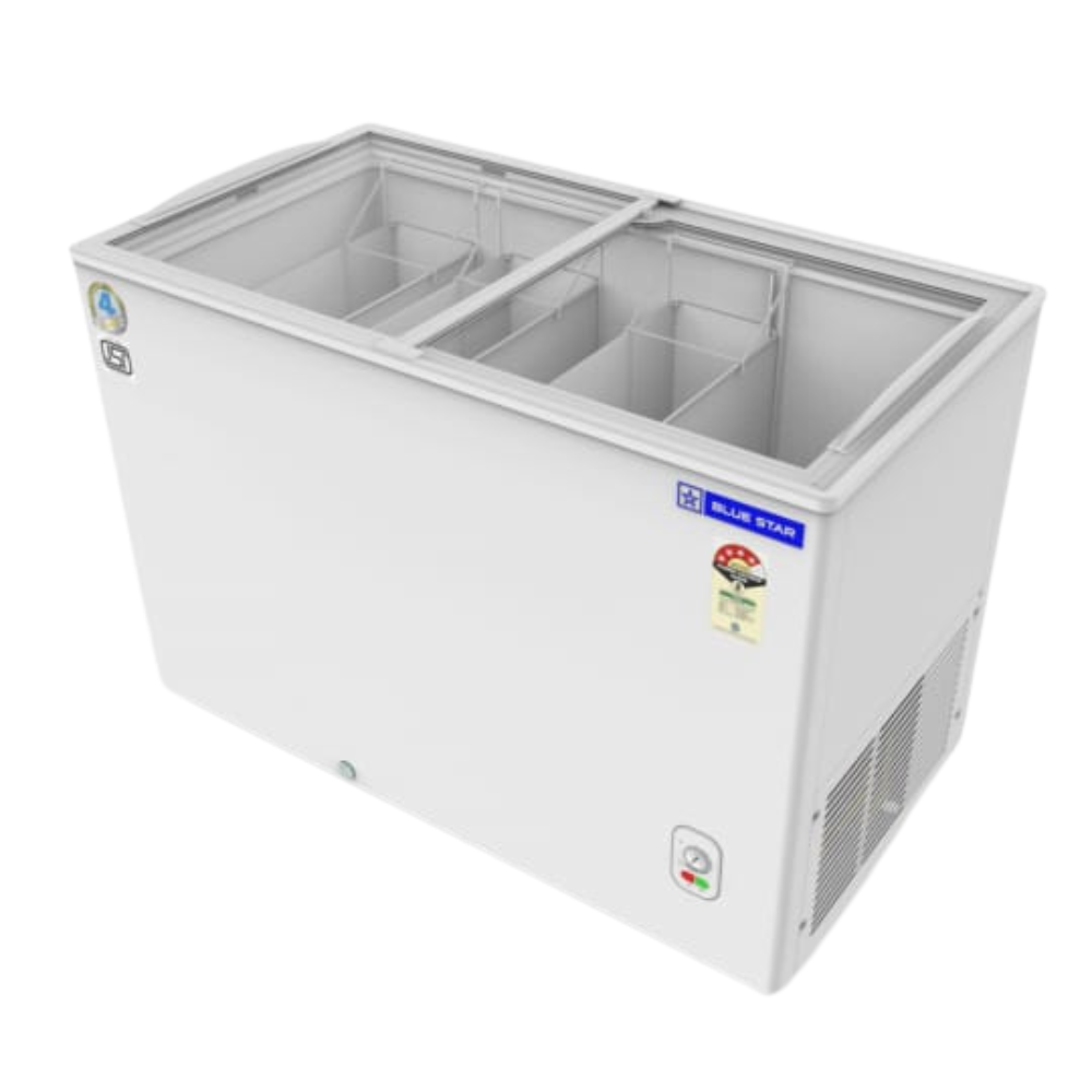 Shop Online Blue Star Flat glass top Deep Freezer- GT4-300M at Me shop