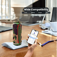 Portable Bluetooth Speaker - Camouflage Design with LED Lights, Deep Bass & Waterproof