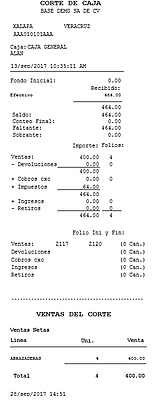 Corte De Caja Y Ventas Por Línea De Art