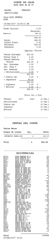 Corte De Caja,Ventas Corte, Ventas Grava Y Existencia Corte De Caja,Ventas Corte, Ventas Grava Y Existencia