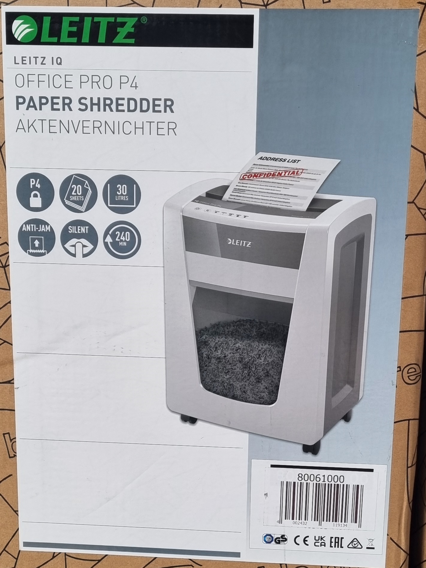 LEITZ IQ OPTIMAX SHREDDER MICRO CUT (10 SHTS/ 35 LT/ P5) LEITZ IQ OPTIMAX SHREDDER MICRO CUT (10 SHTS/ 35 LT/ P5)