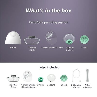 Elvie Breast Pump - Double, Wearable Breast Pump with App (silent)