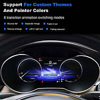 12.3" Digital Instrument Cluster for Mercedes-Benz C-Class W205 & GLC X253 (2015-2019) | OEM Fit | HDMI Input | Multi-UI Display