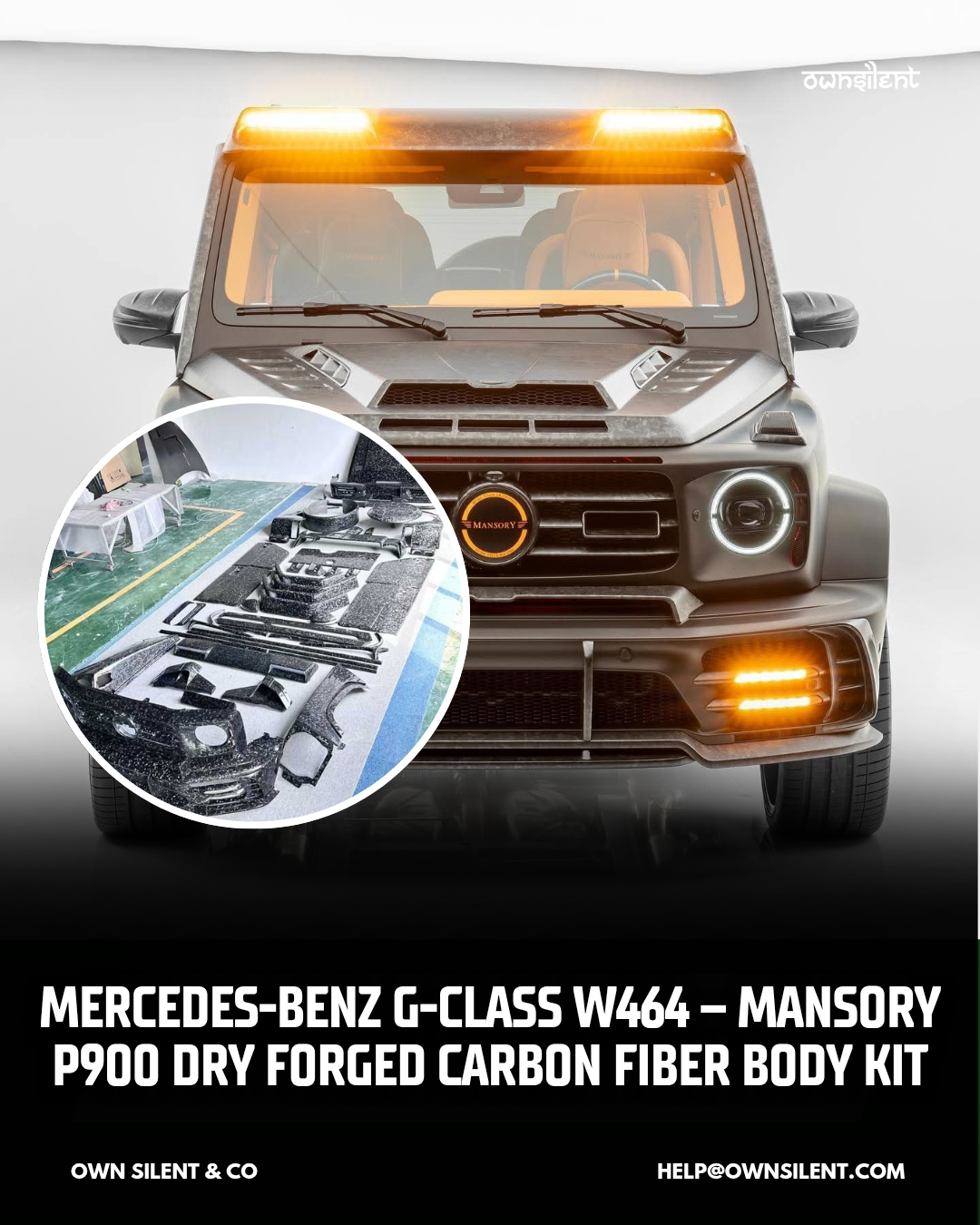 Mercedes-Benz G-Class W464 – Mansory P900 Dry Forged Carbon Fiber Body Kit Mercedes-Benz G-Class W464 – Mansory P900 Dry Forged Carbon Fiber Body Kit