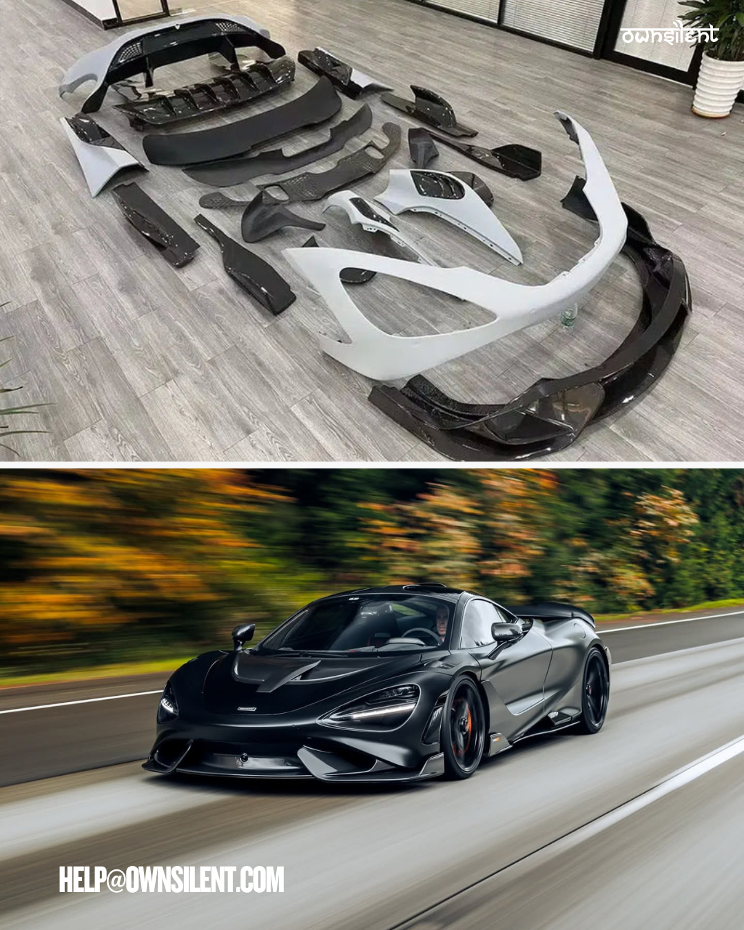 McLaren 720S to 765LT Full Carbon Fiber Body Kit Upgrade McLaren 720S to 765LT Full Carbon Fiber Body Kit Upgrade
