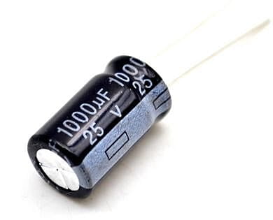 CAPACITOR 1000UF 25V