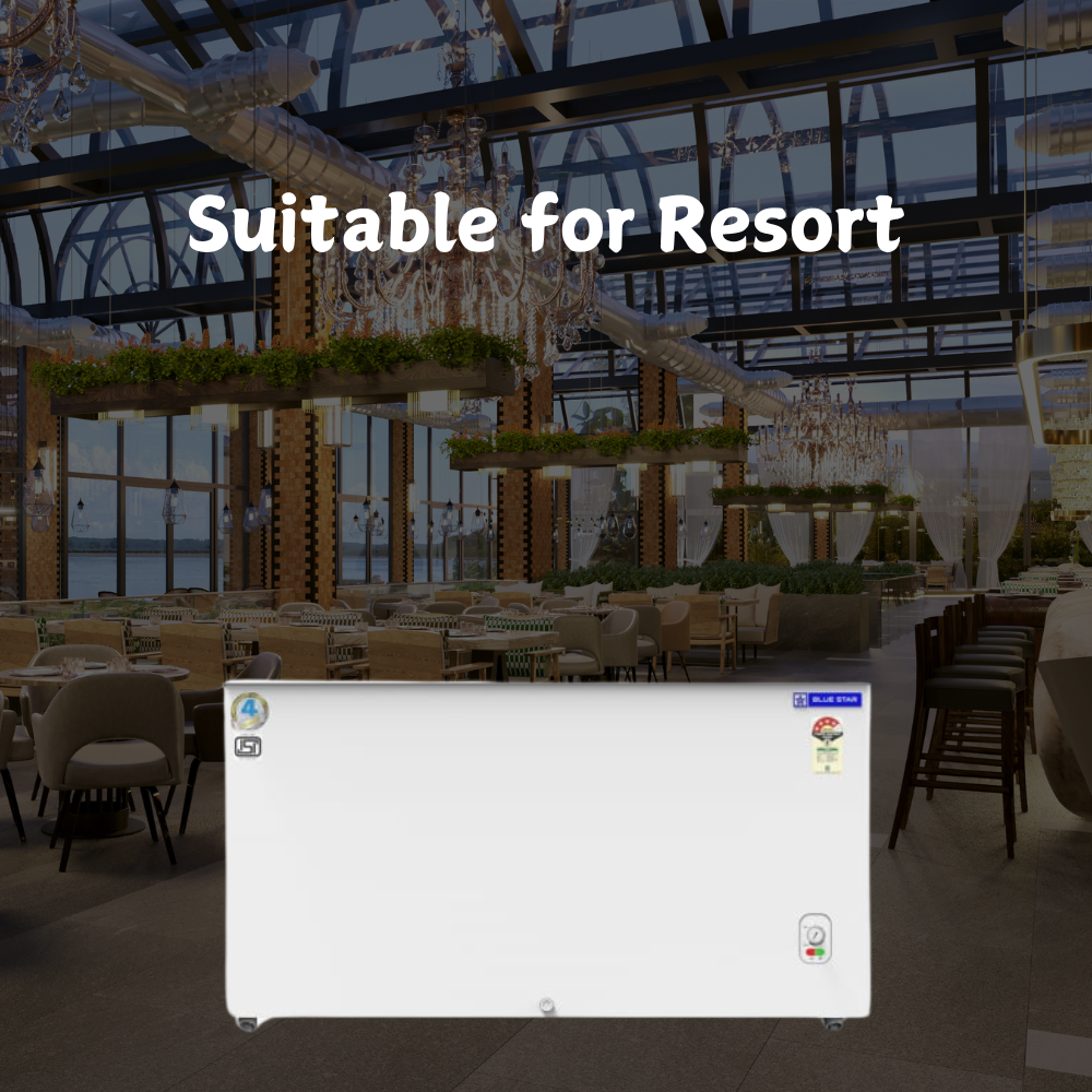 Suitable for Resort: Blue Star Flat glass top GT4-500M Deep Freezer Suitable for Resort: Blue Star Flat glass top GT4-500M Deep Freezer