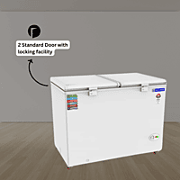 Blue star Hard Top Chest Freezer CF5-330NEYW with 2 Standard Door & locking facility