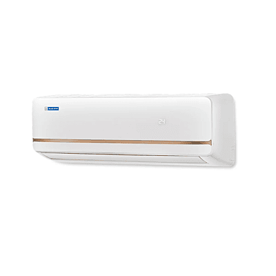 Close-up of the Blue Star Fixed Speed Split AC 1.5 Ton, showing its sleek design.