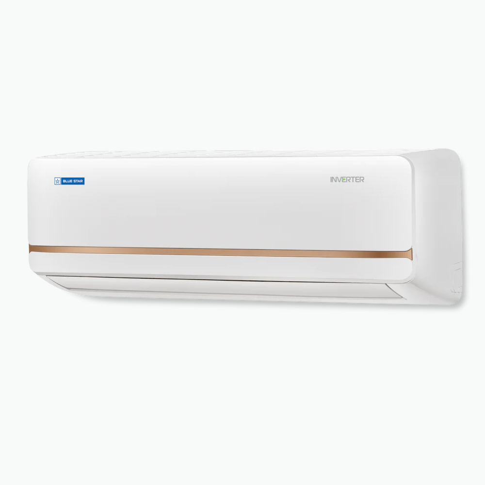 Blue Star IC518TNUR 1.5-ton inverter AC cooling a large room.