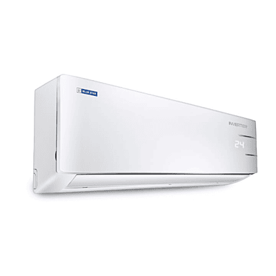 The Blue Star IC518YNUR Inverter Split AC efficiently cools a bedroom.