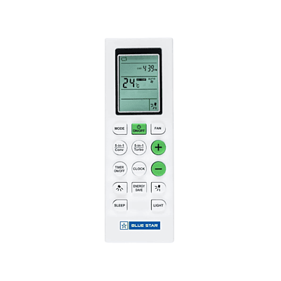 Remote control for the Blue Star IC312SNU 1-ton AC.