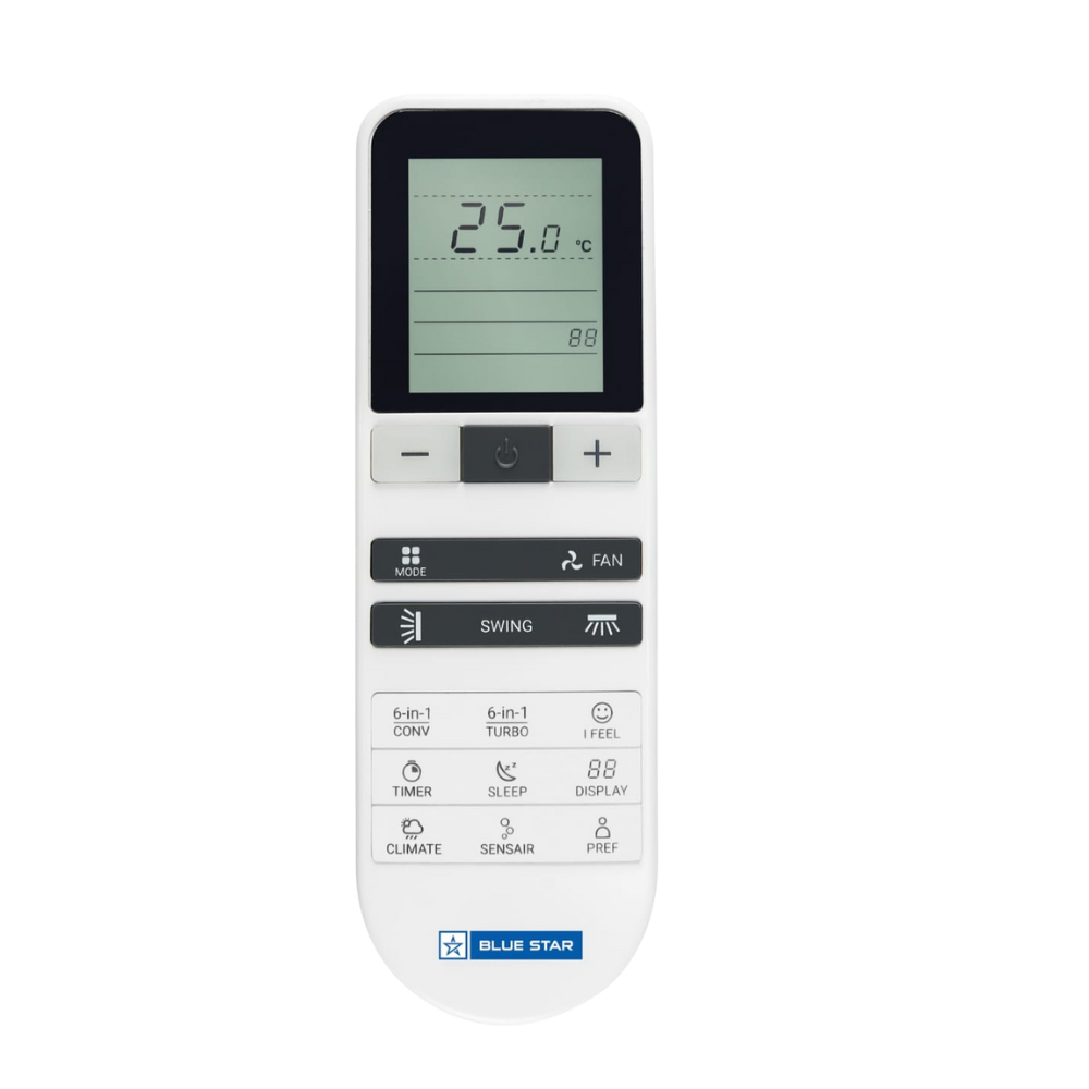 Remote control for the Blue Star IC718QCUS Inverter Split AC-1.5 Ton 5 Star