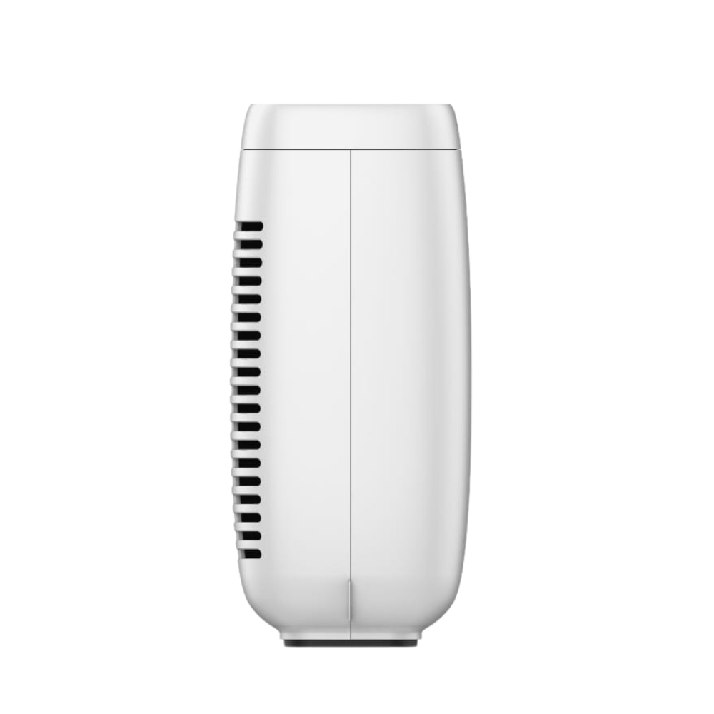 Side profile of the elegant AP420OAN air purifier, highlighting its compact design. Side profile of the elegant AP420OAN air purifier, highlighting its compact design.