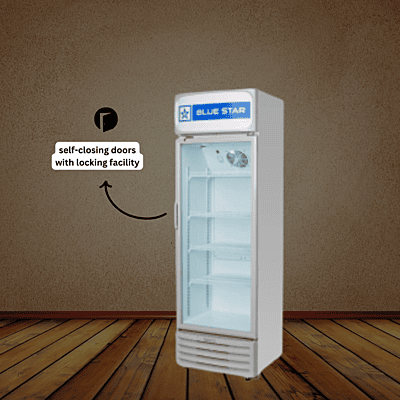 Upright glass door fridge for retail display in Uttar Pradesh, Blue Star. Upright glass door fridge for retail display in Uttar Pradesh, Blue Star.