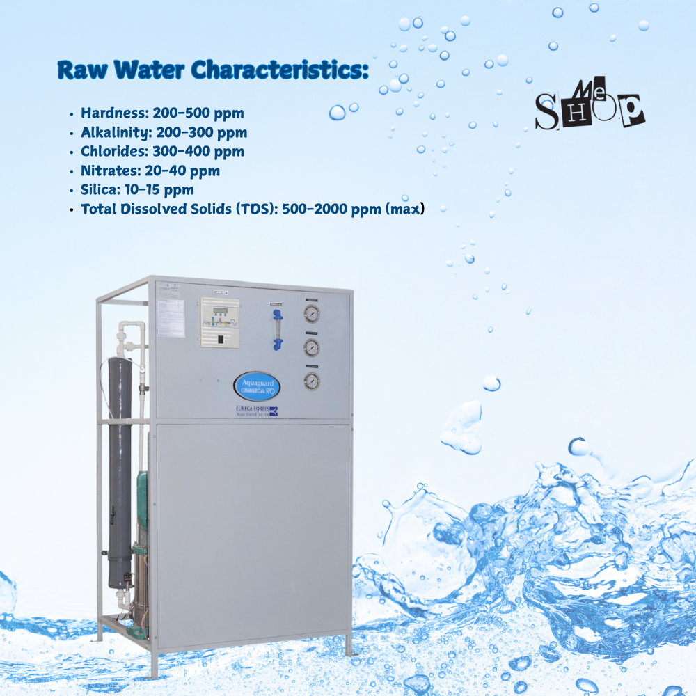 250 LPH RO Plant side view