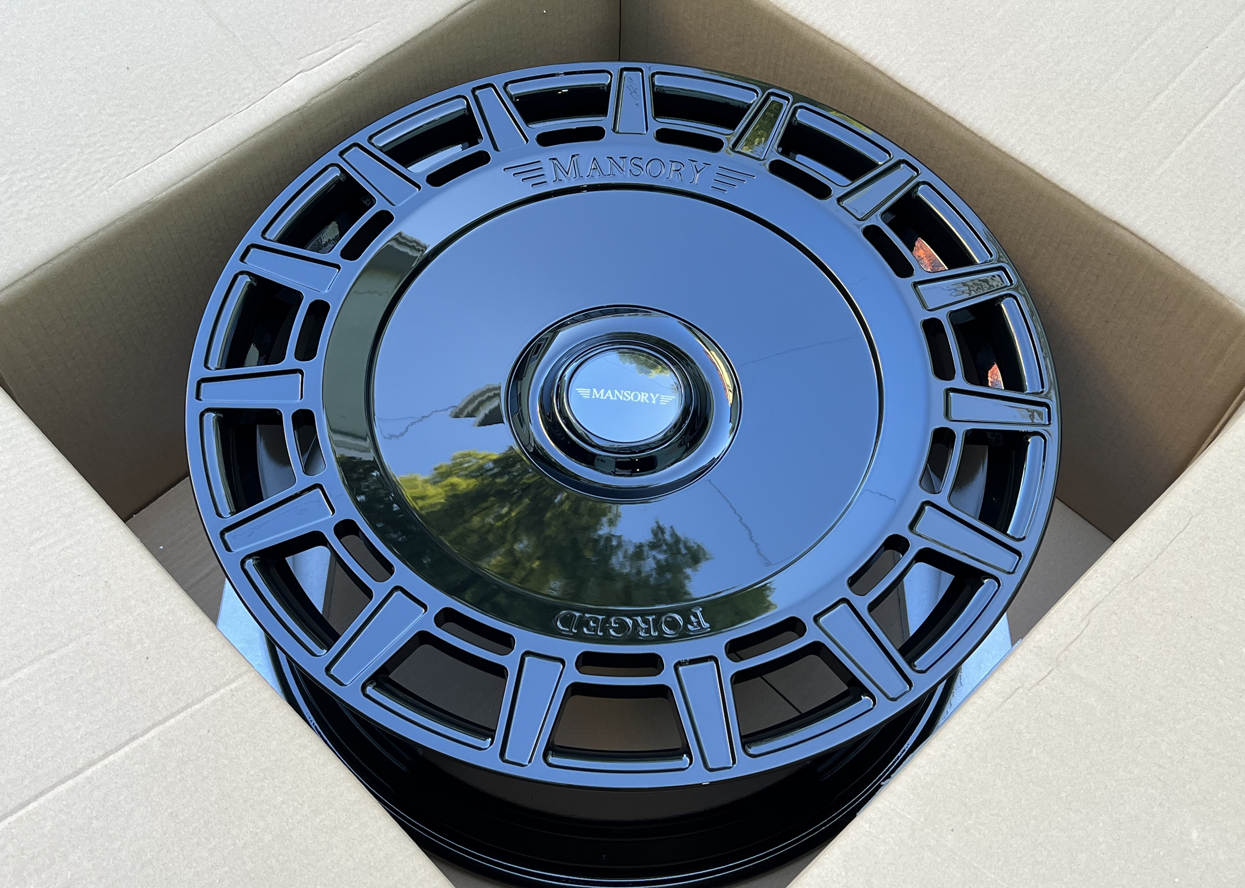 Mansory Design Forged Gloss Black Alloy Wheel | Premium 6061-T6 Monoblock Design for Rolls-Royce