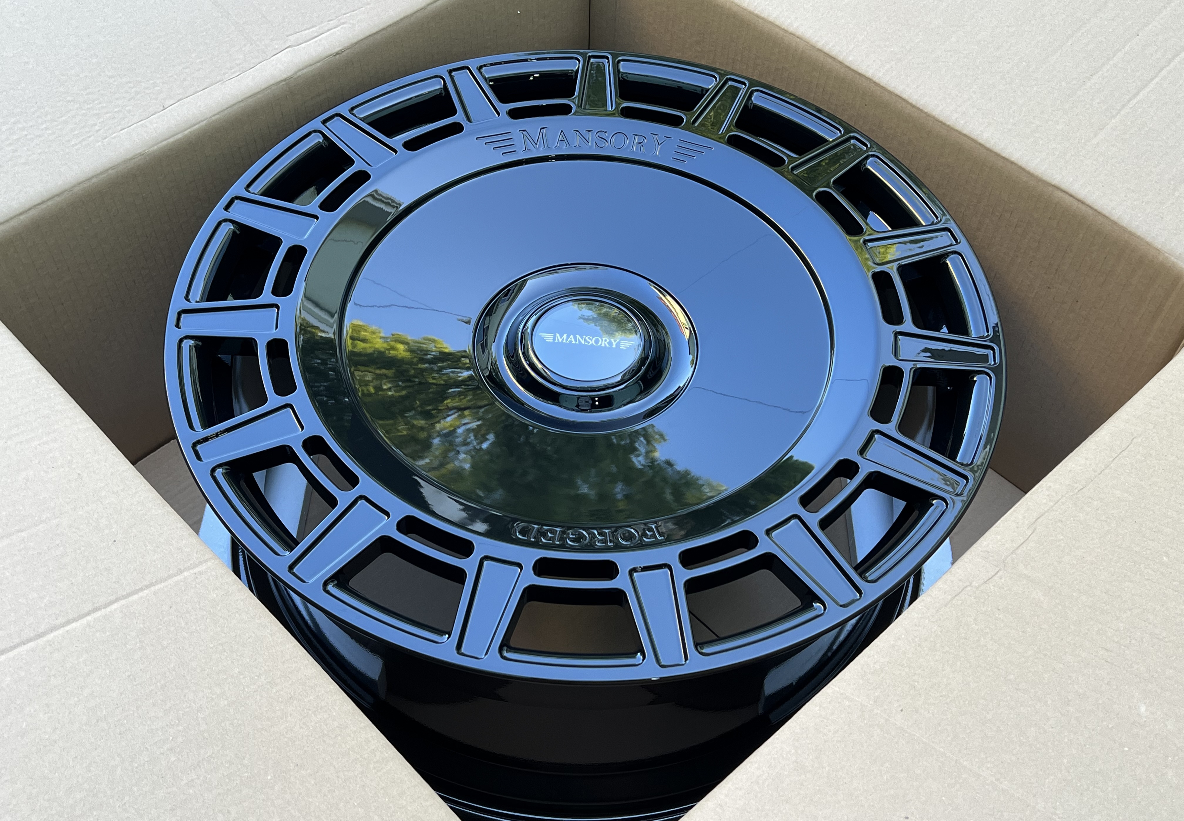 Mansory Design Forged Gloss Black Alloy Wheel | Premium 6061-T6 Monoblock Design for Rolls-Royce