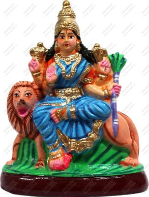 Unikk Durga Paper Mache Golu Doll for Navarathri (Multicolor)