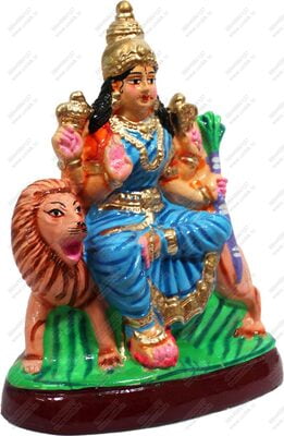 Unikk Durga Paper Mache Golu Doll for Navarathri (Multicolor)