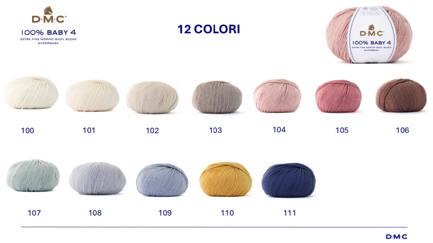 DMC Lana 100% Baby 4 Cartella Colori DMC Lana 100% Baby 4 Cartella Colori