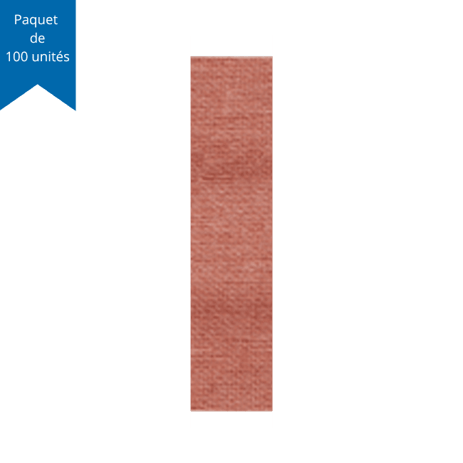 Pansements / Bandages adhésifs stériles en tissu – Bande standard 2,2 cm x 7,5 cm – Paquet de 100 unités
