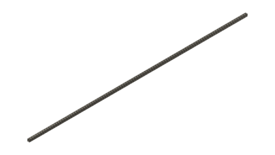 Grey Tube 102" x 1" x 1"