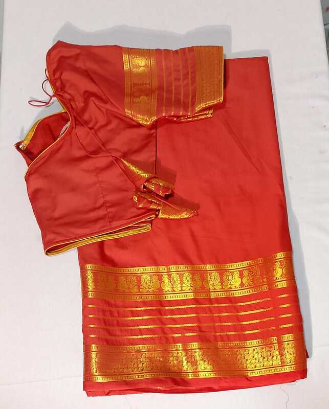 D001: Ready To Ship Beautiful Semi Mysore Silk Saree With Stitched Blouse