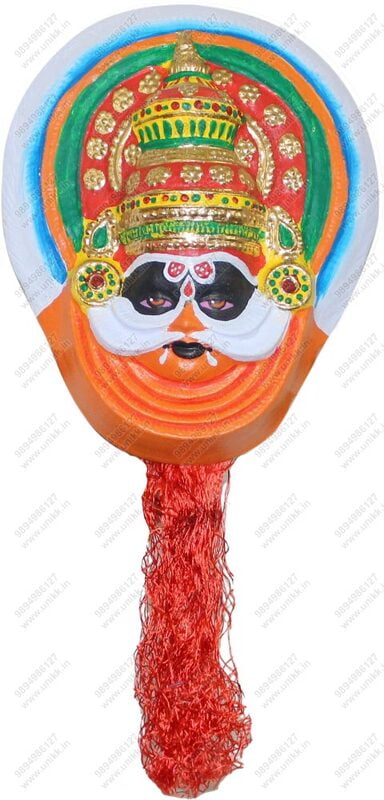 Unikk Kathakali Thadi Hanging Show Piece Made of Eco Friendly Paper Mache Multi Colour Unikk Kathakali Thadi Hanging Show Piece Made of Eco Friendly Paper Mache Multi Colour