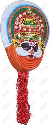 Unikk Kathakali Thadi Hanging Show Piece Made of Eco Friendly Paper Mache Multi Colour Unikk Kathakali Thadi Hanging Show Piece Made of Eco Friendly Paper Mache Multi Colour