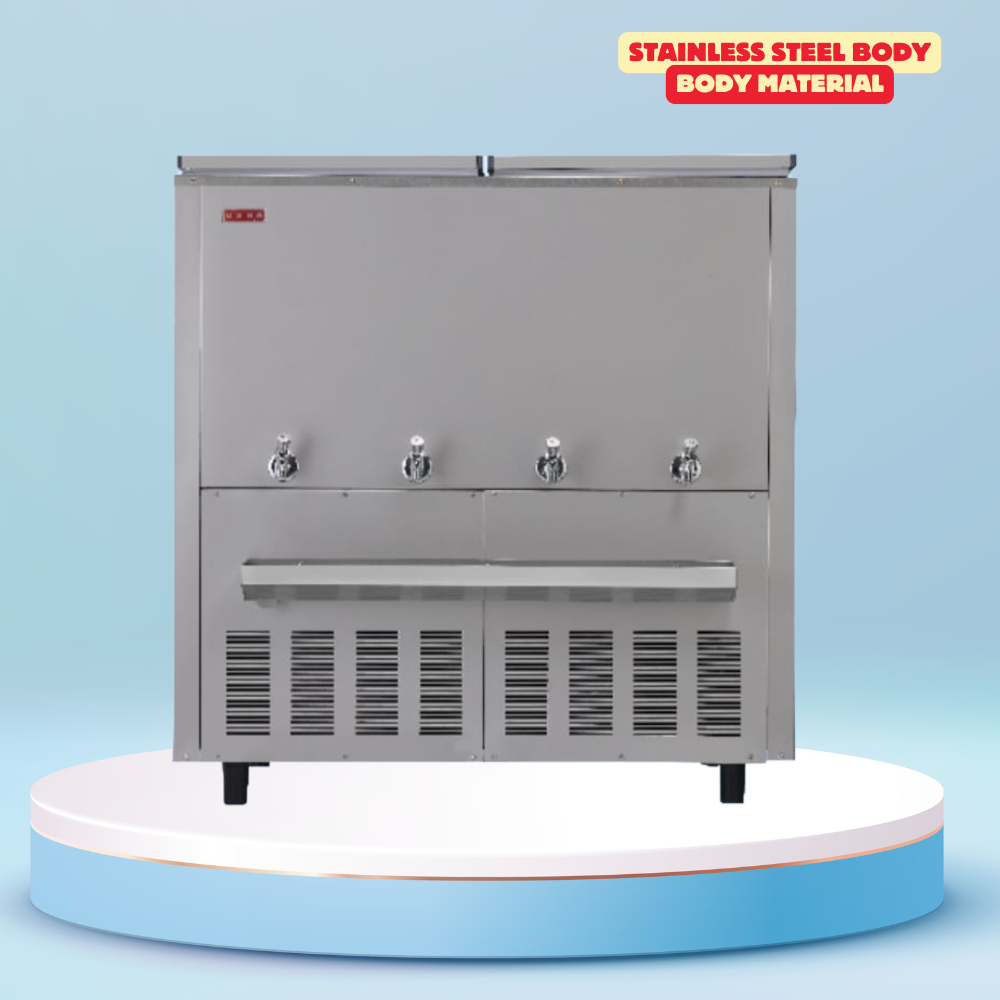Usha Stainless Steel Water Cooler SS150300NC with premium cold and normal water solution. Usha Stainless Steel Water Cooler SS150300NC with premium cold and normal water solution.