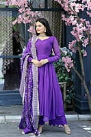 V301:Beautiful Georgette frocks with duppata