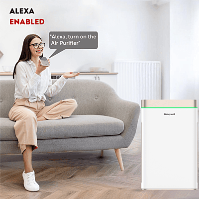 Person using "Honeywell Air Touch" app on their smartphone to control the Honeywell Air Touch U2. Person using "Honeywell Air Touch" app on their smartphone to control the Honeywell Air Touch U2.