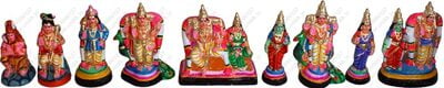 UNIKK Arupadai Veedu Set Paper Mache Navarathri Golu Doll 25 cms Height UNIKK Arupadai Veedu Set Paper Mache Navarathri Golu Doll 25 cms Height