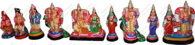 UNIKK Arupadai Veedu Set Paper Mache Navarathri Golu Doll 25 cms Height UNIKK Arupadai Veedu Set Paper Mache Navarathri Golu Doll 25 cms Height