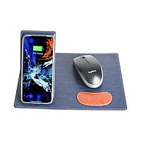 10W Navy Blue Wireless Mousepad with Mobile Stand