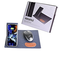 10W Navy Blue Wireless Mousepad with Mobile Stand