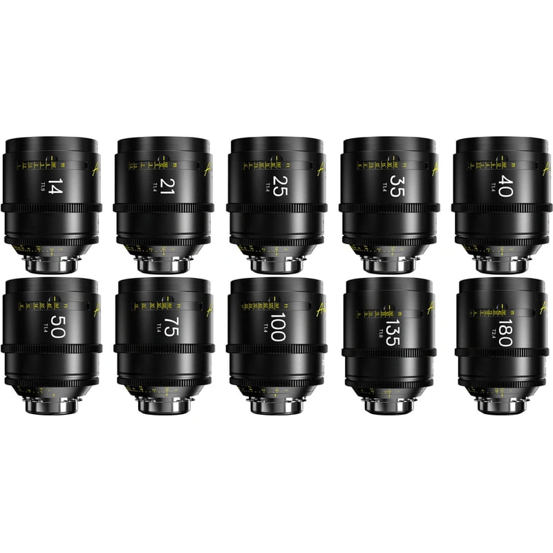 DZOFILM Arles 14/21/25/35/40/50/75/100/135/180mm FF/VV Prime Cine Lens (PL mount,meter)