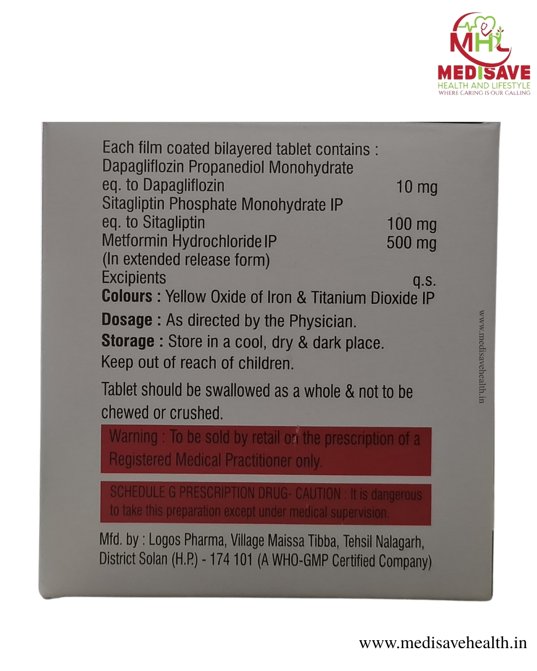 Zotsita DM 100/500 Tablet (1*10) Zotsita DM 100/500 Tablet (1*10)