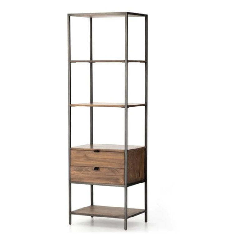Fremont Black Iron + Solid Wood Bookshelf Fremont Black Iron + Solid Wood Bookshelf