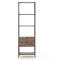 Fremont Black Iron + Solid Wood Bookshelf Fremont Black Iron + Solid Wood Bookshelf