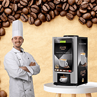 Hot beverage vending machine for convenient self-service. Hot beverage vending machine for convenient self-service.