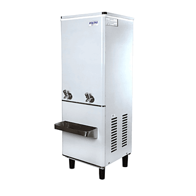 Side profile of the floor-standing Voltas FSS 40/80 cooler. Side profile of the floor-standing Voltas FSS 40/80 cooler.