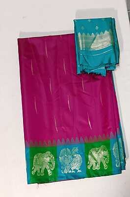 D117: Ready To Ship Beautiful Soft Silk Saree With Stitched Blouse