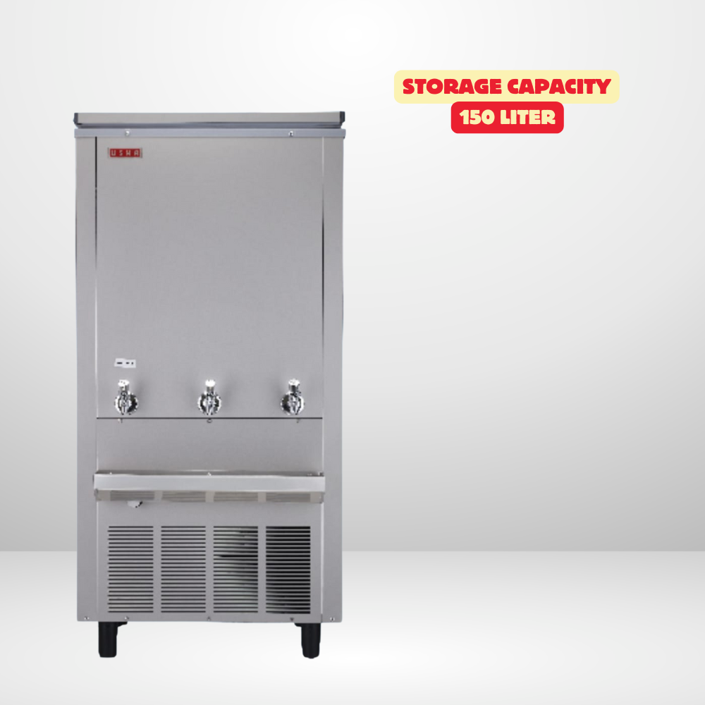 Usha Stainless Steel Water Cooler SS150150G-NC with 400 Litre Large Storage Capacity. Usha Stainless Steel Water Cooler SS150150G-NC with 400 Litre Large Storage Capacity.