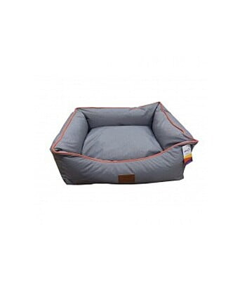 Catry Pet Cushion Cozy Black Stylish Orange Lined - 60x50x20cm