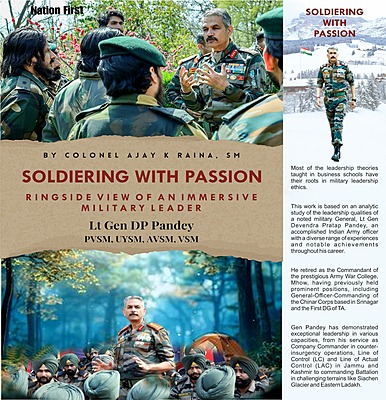 Soldiering With Passion : Ringside view of an immersive Military Leader