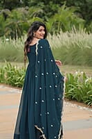 V301:Beautiful Georgette frocks with duppata